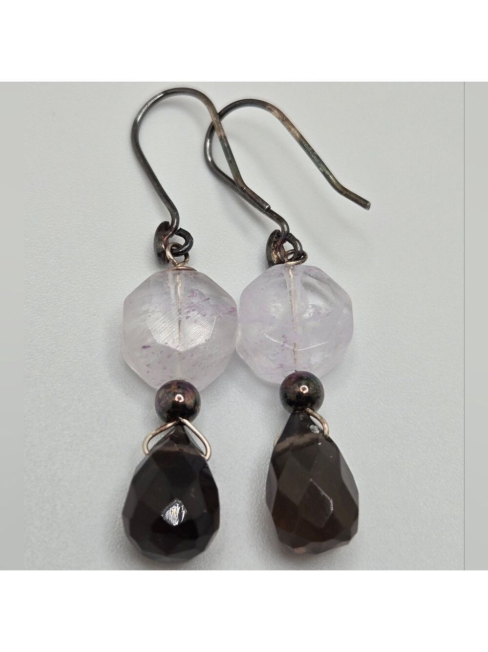 Handcrafted Sterling Silver & Semi-Precious Stone Dangle Earrings